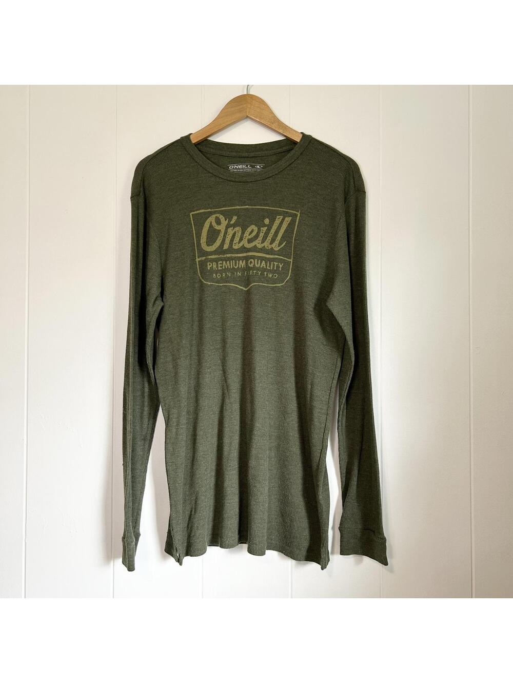 O’Neill Green Long Sleeve Pullover Thermal Sweater Shirt Men's XL